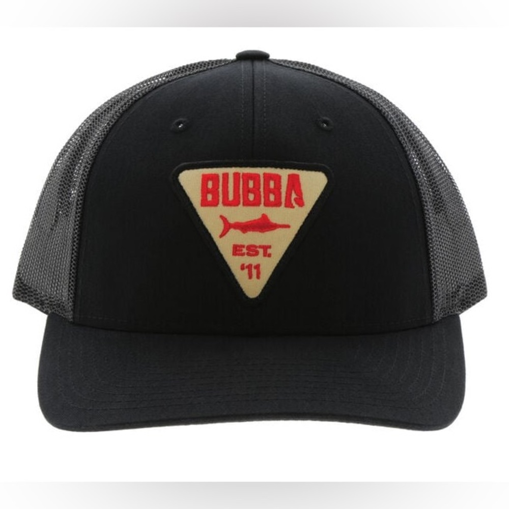 BUBBA Fishing Black Breathable Mesh Back Trucker Hat